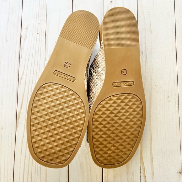 Aerosoles NWOT Yorketown Slip On Wedge Sandal Shoe Snake Animal Print Womens 7.5 - Picture 6 of 8